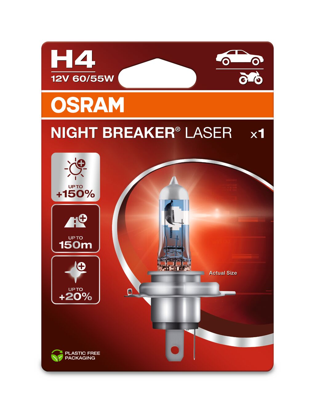 OSRAM NIGHT BREAKER LASER H4 12V BLI1 ECO